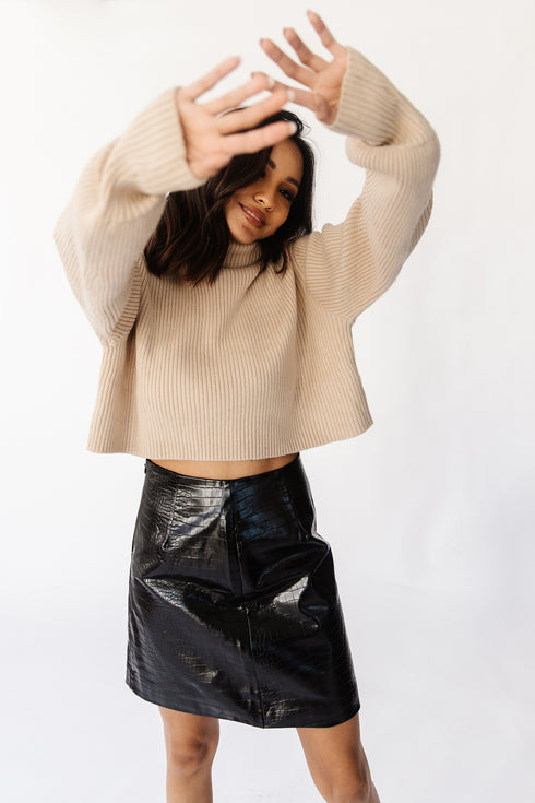 Glow Up Sweater // Tan